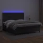 Box spring bed with mattress and LED black synthetic leather 180x200 cm by vidaXL, Beds and slatted bases - Ref: Foro24-31359...