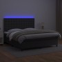 Boxspringbett mit Matratze und LED schwarzem Kunstleder 180x200 cm von vidaXL, Betten und Lattenroste - Ref: Foro24-3135957, ...