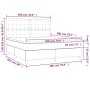 Boxspringbett mit Matratze und LED schwarzem Kunstleder 180x200 cm von vidaXL, Betten und Lattenroste - Ref: Foro24-3135957, ...