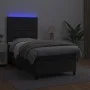 Box spring bed and LED mattress black synthetic leather 80x200 cm by vidaXL, Beds and slatted bases - Ref: Foro24-3135909, Pr...