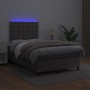 Cama box spring colchón y LED cuero sintético gris 120x200 cm de vidaXL, Camas y somieres - Ref: Foro24-3135937, Precio: 430,...