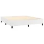 Box spring bed with mattress and LED white synthetic leather 180x200 cm by vidaXL, Beds and slatted bases - Ref: Foro24-31359...