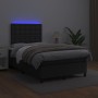 Box spring bed with mattress and LED black synthetic leather 120x200 cm by vidaXL, Beds and slatted bases - Ref: Foro24-31359...