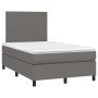 Cama box spring colchón y LED cuero sintético gris 120x200 cm de vidaXL, Camas y somieres - Ref: Foro24-3135817, Precio: 434,...