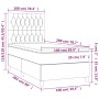 Box spring bed mattress and LED lights light gray fabric 100x200 cm by vidaXL, Beds and slatted bases - Ref: Foro24-3135653, ...
