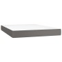 Cama box spring colchón y LED cuero sintético gris 140x200 cm de vidaXL, Camas y somieres - Ref: Foro24-3135829, Precio: 503,...