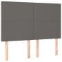 Cama box spring colchón y LED cuero sintético gris 140x200 cm de vidaXL, Camas y somieres - Ref: Foro24-3135829, Precio: 503,...