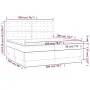 Box spring bed with mattress and LED gray synthetic leather 200x200 cm by vidaXL, Beds and slatted bases - Ref: Foro24-313596...