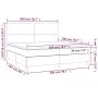Box spring bed with mattress and LED gray synthetic leather 200x200 cm by vidaXL, Beds and slatted bases - Ref: Foro24-313584...
