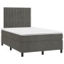 Cama box spring colchón y LED terciopelo gris oscuro 120x200 cm de vidaXL, Camas y somieres - Ref: Foro24-3136234, Precio: 41...