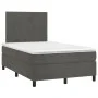 Boxspringbett mit Matratze und dunkelgrauem LED-Samt 120x200 cm von vidaXL, Betten und Lattenroste - Ref: Foro24-3135994, Pre...