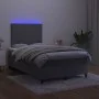 Boxspringbett mit Matratze und dunkelgrauem LED-Samt 120x200 cm von vidaXL, Betten und Lattenroste - Ref: Foro24-3135994, Pre...