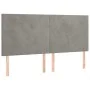 Box spring bed with mattress and LED light gray velvet 200x200 cm by vidaXL, Beds and slatted bases - Ref: Foro24-3136023, Pr...