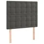 Box spring bed with mattress and LED dark gray velvet 80x200 cm by vidaXL, Beds and slatted bases - Ref: Foro24-3136330, Pric...