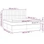 Box spring bed with mattress and LED light gray velvet 200x200 cm by vidaXL, Beds and slatted bases - Ref: Foro24-3136263, Pr...