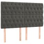 Boxspringbett mit Matratze und dunkelgrauem LED-Samt 160x200 cm von vidaXL, Betten und Lattenroste - Ref: Foro24-3136312, Pre...
