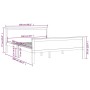 Estructura cama sin colchón madera pino marrón miel 160x200 cm