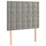Box spring bed with mattress and LED light gray velvet 80x200 cm by vidaXL, Beds and slatted bases - Ref: Foro24-3136329, Pri...