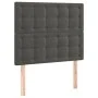 Box spring bed with mattress and LED dark gray velvet 90x190 cm by vidaXL, Beds and slatted bases - Ref: Foro24-3136336, Pric...