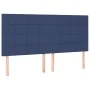 Box spring bed mattress and LED lights blue fabric 200x200 cm by vidaXL, Beds and slatted bases - Ref: Foro24-3135467, Price:...
