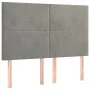 Cama box spring colchón y LED terciopelo gris claro 140x200 cm de vidaXL, Camas y somieres - Ref: Foro24-3136005, Precio: 490...
