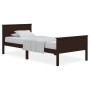Estructura cama sin colchón madera pino marrón oscuro 90x200 cm