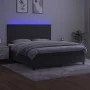 Cama box spring colchón y LED terciopelo gris oscuro 160x200 cm de vidaXL, Camas y somieres - Ref: Foro24-3136012, Precio: 50...