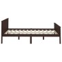 Estructura cama sin colchón madera pino marrón oscuro 160x200cm