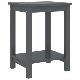 Mesitas de noche madera maciza de pino gris oscuro 35x30x47cm Mesitas de noche madera maciza de pino gris oscuro 35x30x47cm