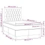 Box spring bed with mattress and LED black velvet 120x200 cm by vidaXL, Beds and slatted bases - Ref: Foro24-3136295, Price: ...