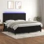 Box spring bed with mattress and LED black velvet 200x200 cm by vidaXL, Beds and slatted bases - Ref: Foro24-3136025, Price: ...