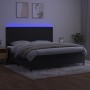 Cama box spring colchón y LED terciopelo negro 200x200 cm de vidaXL, Camas y somieres - Ref: Foro24-3136025, Precio: 656,23 €...
