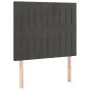 Box spring bed with mattress and LED dark gray velvet 90x190 cm by vidaXL, Beds and slatted bases - Ref: Foro24-3136216, Pric...
