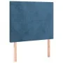 Box spring bed with mattress and LED dark blue velvet 90x190 cm by vidaXL, Beds and slatted bases - Ref: Foro24-3135979, Pric...