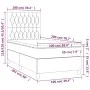 Box spring bed with mattress and LED black velvet 100x200 cm by vidaXL, Beds and slatted bases - Ref: Foro24-3136289, Price: ...