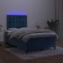 Boxspringbett mit Matratze und LED dunkelblauem Samt 120x200 cm von vidaXL, Betten und Lattenroste - Ref: Foro24-3136357, Pre...