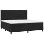 Box spring bed with mattress and LED black velvet 200x200 cm by vidaXL, Beds and slatted bases - Ref: Foro24-3136325, Price: ...