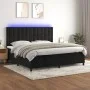 Cama box spring colchón y LED terciopelo negro 200x200 cm de vidaXL, Camas y somieres - Ref: Foro24-3136385, Precio: 642,12 €...