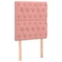 Box spring bed with mattress and LED pink velvet 80x200 cm by vidaXL, Beds and slatted bases - Ref: Foro24-3136274, Price: 34...