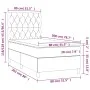 Box spring bed with mattress and LED pink velvet 80x200 cm by vidaXL, Beds and slatted bases - Ref: Foro24-3136274, Price: 34...