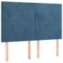 Box spring bed with mattress and LED dark blue velvet 140x200 cm by vidaXL, Beds and slatted bases - Ref: Foro24-3136009, Pri...
