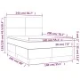 Box spring bed with mattress and LED dark blue velvet 140x200 cm by vidaXL, Beds and slatted bases - Ref: Foro24-3136009, Pri...