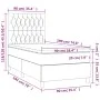 Box spring bed with mattress and LED dark blue velvet 90x190 cm by vidaXL, Beds and slatted bases - Ref: Foro24-3136279, Pric...