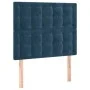 Box spring bed with mattress and LED dark blue velvet 100x200 cm by vidaXL, Beds and slatted bases - Ref: Foro24-3136351, Pri...