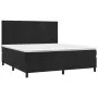 Box spring bed with mattress and LED black velvet 160x200 cm by vidaXL, Beds and slatted bases - Ref: Foro24-3136013, Price: ...
