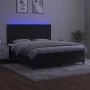 Box spring bed with mattress and LED black velvet 160x200 cm by vidaXL, Beds and slatted bases - Ref: Foro24-3136013, Price: ...