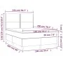 Box spring bed mattress LED lights dark brown fabric 140x200cm by vidaXL, Beds and slatted bases - Ref: Foro24-3135360, Price...