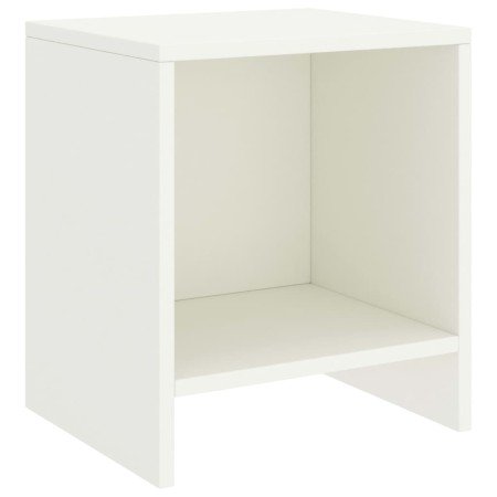 Mesita de noche madera maciza de mango blanco 35x30x40 cm en Mesitas de noche | Comprar online en Foro24