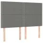 Boxspringbettmatratze und LED-Leuchten dunkelgrauer Stoff 140x190 cm von vidaXL, Betten und Lattenroste - Ref: Foro24-3135350...