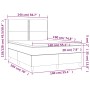 Boxspringbettmatratze und LED-Leuchten dunkelgrauer Stoff 140x190 cm von vidaXL, Betten und Lattenroste - Ref: Foro24-3135350...